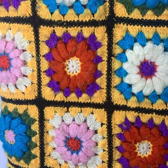 Handmade Granny Square Blanket - Picture 2 of 6
